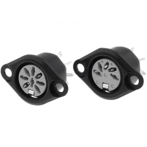 631-0500; Socket; DIN; female; PIN: 5; Layout: 180°; soldering; 34V; 2A; 10mΩ; DELTRON