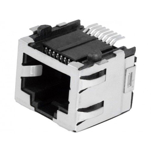 6339160-1; Socket; RJ45; PIN: 8; Cat: 5; shielded; gold-plated; Layout: 8p8c; SMT; TE Connectivity