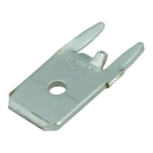 63824-1; Terminal: flat; 6.3mm; 0.8mm; male; THT; brass; tinned; straight; TE Connectivity