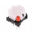 6425.4111; Switch: keypad; Pos: 2; SPST-NO; 0.1A/28VDC; white; LED; red; THT; Marquardt