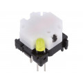 6425.4121; Switch: keypad; Pos: 2; SPST-NO; 0.1A/28VDC; white; LED; yellow; THT; Marquardt