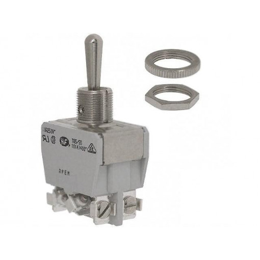 647H; Switch: toggle; Pos: 3; DP3T; (ON)-OFF-(ON); 10A/250VAC; 5A/25VDC; APEM 647H; Switch: toggle; Pos: 3; DP3T; (ON)-OFF-(ON); 10A/250VAC; 5A/25VDC; APEM