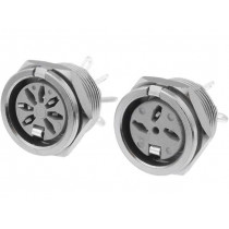 650-0700; Socket; DIN; female; PIN: 7; Layout: 270°; for panel mounting,screw; DELTRON