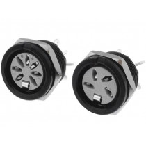 651-0500; Socket; DIN; female; PIN: 5; Layout: 180°; for panel mounting,screw; DELTRON