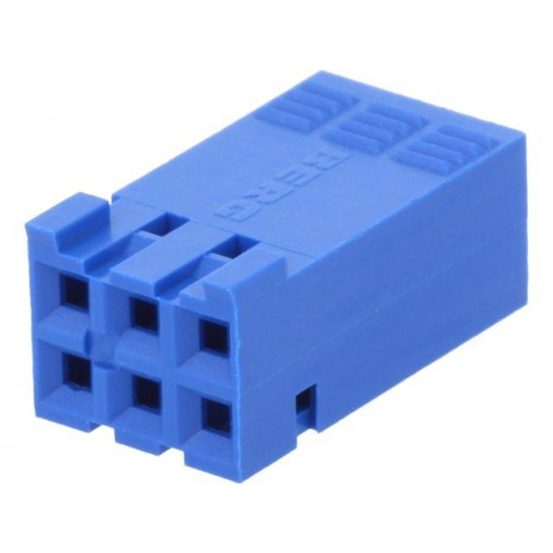 65239-003LF; Plug; wire-board; female; DUBOX; 2.54mm; PIN: 6; w/o contacts; AMPHENOL