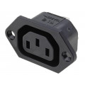 6600.3300; Connector: AC supply; socket; female; 10A; 250VAC; IEC 60320; SCHURTER