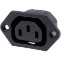 6600.3300.21; Connector: AC supply; socket; female; 10A; 250VAC; IEC 60320; SCHURTER