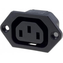6600.3300.21; Connector: AC supply; socket; female; 10A; 250VAC; IEC 60320; SCHURTER