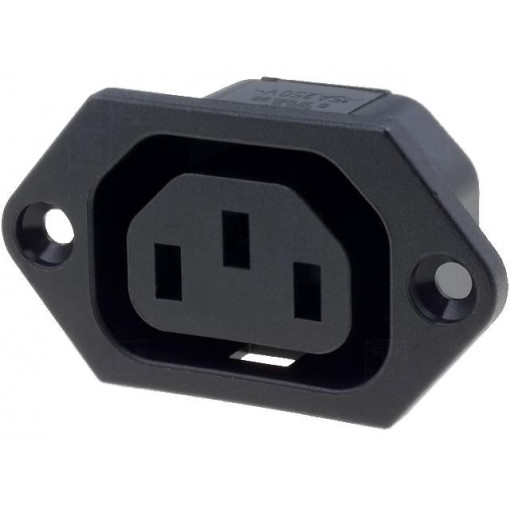 6600.3300.21; Connector: AC supply; socket; female; 10A; 250VAC; IEC 60320; SCHURTER