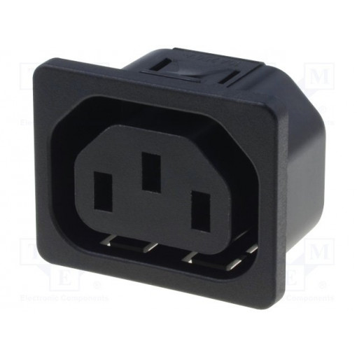 6600.4110; Connector: AC supply; socket; female; 10A; 250VAC; IEC 60320; SCHURTER