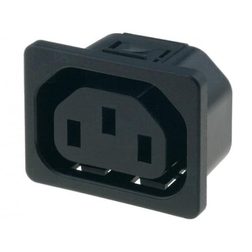 6600.4115; Connector: AC supply; socket; female; 10A; 250VAC; IEC 60320; SCHURTER