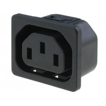 6600.4130; Connector: AC supply; socket; female; 10A; 250VAC; IEC 60320; SCHURTER
