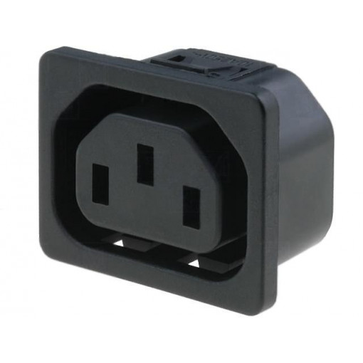 6600.4130; Connector: AC supply; socket; female; 10A; 250VAC; IEC 60320; SCHURTER