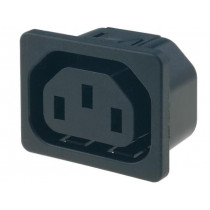 6600.4210; Connector: AC supply; socket; female; 10A; 250VAC; IEC 60320; SCHURTER