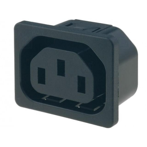 6600.4210; Connector: AC supply; socket; female; 10A; 250VAC; IEC 60320; SCHURTER