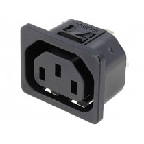 6600.4330; Connector: AC supply; socket; female; 10A; 250VAC; IEC 60320; SCHURTER