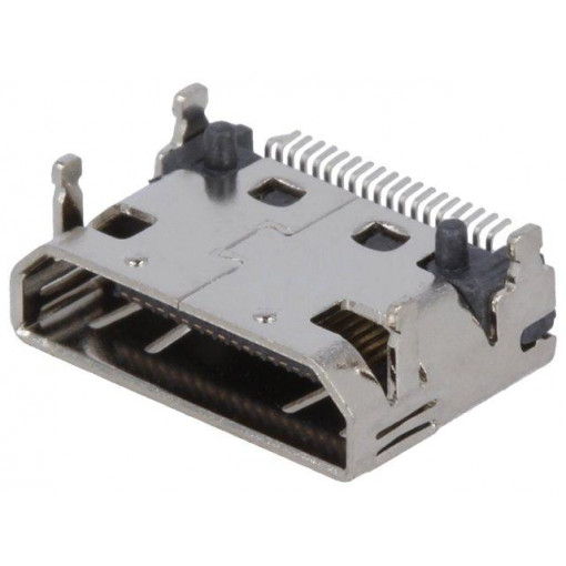 690-019-298-903; Connector: mini HDMI; socket; PIN: 19; gold-plated; angled 90°; SMT; EDAC 690-019-298-903; Connector: mini HDMI; socket; PIN: 19; gold-plated; angled 90°; SMT; EDAC