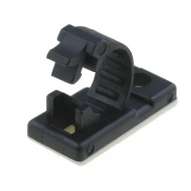 6J-S; Screw down self-adhesive holder; 7.5mm; polyamide; black; KSS WIRING