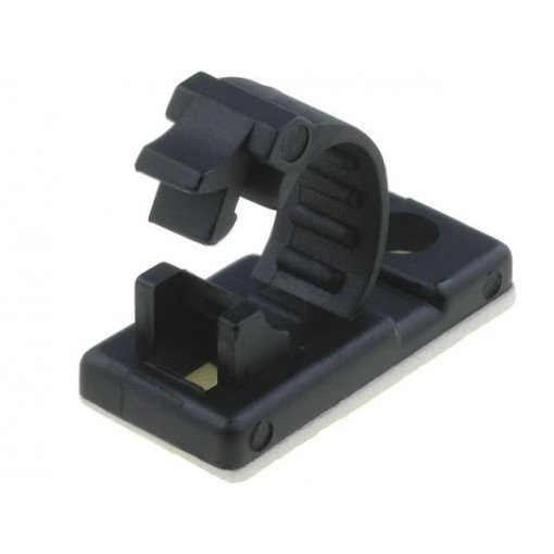 6J-S; Screw down self-adhesive holder; 7.5mm; polyamide; black; KSS WIRING