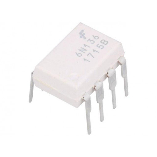 6N136M; Optocoupler; THT; Channels: 1; Out: transistor; Uinsul: 5kV; Uce: 20V; ON SEMICONDUCTOR (FAIRCHILD) 6N136M; Optocoupler; THT; Channels: 1; Out: transistor; Uinsul: 5kV; Uce: 20V; ON SEMICONDUCTOR (FAIRCHILD)
