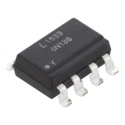 6N138S-L; Optocoupler; SMD; Channels: 1; Out: Darlington; 2.5kV; Gull wing 8; LITEON