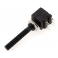 PC16DH10IP06103A2020TA; Potentiometer: shaft; single turn; 10kΩ; 200mW; THT; 6mm; plastic; PIHER
