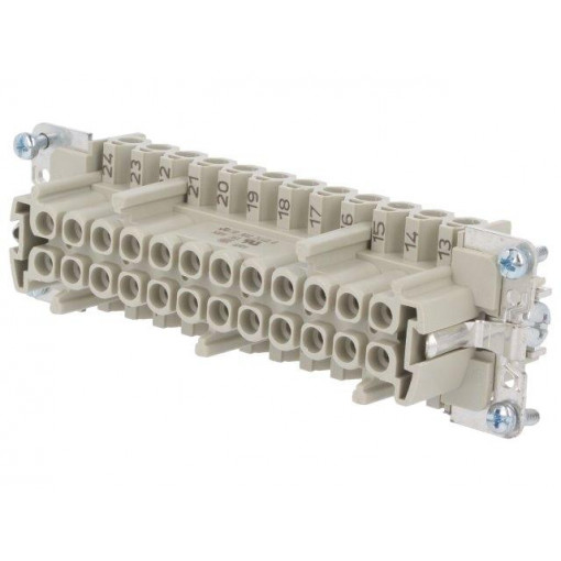 70.300.2440.0; Connector: HDC; female; PIN: 24; size 24; Pitch: 104x27mm; 500V; 16A; WIELAND