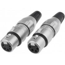 700-0400; Plug; XLR; female; PIN: 4; straight; for cable; soldering; 50V; 10A; DELTRON