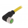 7000-08081-0100300; Connection lead; M8; PIN: 3; angled; 3m; plug; 50VAC; 4A; -30÷80°C; MURR ELEKTRONIK