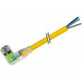 7000-08121-0300750; Connection lead; M8; PIN: 3; angled; 7.5m; plug; 30VAC; 4A; -40÷80°C; MURR ELEKTRONIK