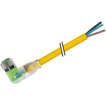 7000-08121-0300750; Connection lead; M8; PIN: 3; angled; 7.5m; plug; 30VAC; 4A; -40÷80°C; MURR ELEKTRONIK