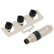 7000-08331-0000000; Connector: M8; male; PIN: 3; straight; for cable; plug; Slimline; 4A; MURR ELEKTRONIK