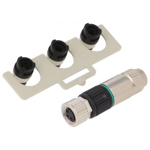 7000-08371-0000000; Connector: M8; female; PIN: 3; straight; for cable; plug; Slimline; MURR ELEKTRONIK