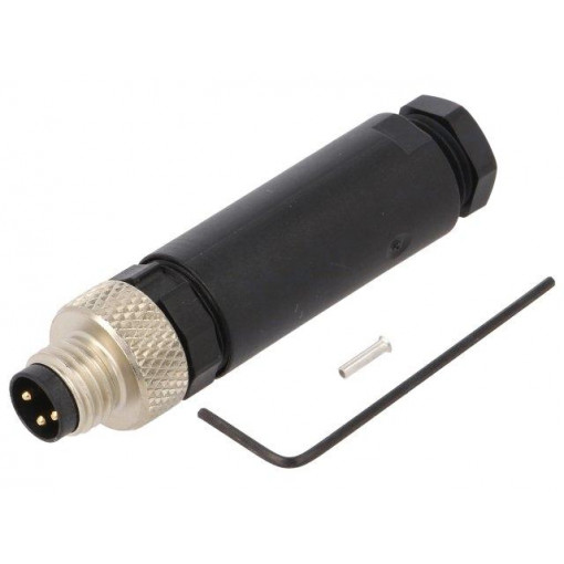 7000-08601-0000000; Connector: M8; male; PIN: 3; straight; for cable; plug; 4A; IP67; 60V; MURR ELEKTRONIK