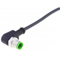 7000-12101-6140500; Connection lead; M12; PIN: 4; angled; 5m; plug; 250VAC; 4A; -20÷85°C; MURR ELEKTRONIK