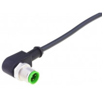 7000-12101-6140500; Connection lead; M12; PIN: 4; angled; 5m; plug; 250VAC; 4A; -20÷85°C; MURR ELEKTRONIK