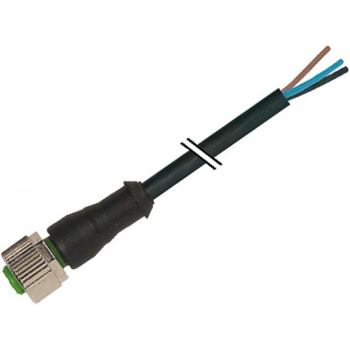 7000-12221-6342500; Connection lead; M12; PIN: 4; straight; 25m; plug; 30VAC; 4A; IP67; MURR ELEKTRONIK