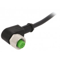 7000-12341-6141000; Connection lead; M12; PIN: 4; angled; 10m; plug; 30VAC; 4A; -25÷85°C; MURR ELEKTRONIK