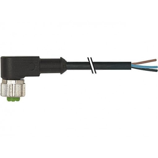 7000-12341-6340300; Connection lead; M12; PIN: 4; angled; 3m; plug; 250VAC; 4A; -20÷85°C; MURR ELEKTRONIK