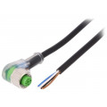 7000-12421-6140300; Connection lead; M12; PIN: 4; angled; 3m; plug; 4A; 3x LED (PNP); MURR ELEKTRONIK 7000-12421-6140300; Connection lead; M12; PIN: 4; angled; 3m; plug; 4A; 3x LED (PNP); MURR ELEKTRONIK