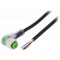 7000-12421-6140300; Connection lead; M12; PIN: 4; angled; 3m; plug; 4A; 3x LED (PNP); MURR ELEKTRONIK