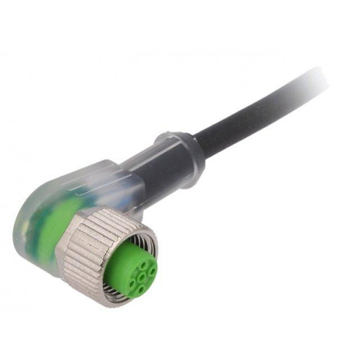7000-12421-6340500; PIN: 4; with LED; plug; -25÷80°C; IP65,IP66K,IP67; Connector: M12; MURR ELEKTRONIK