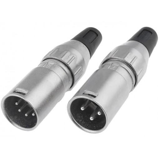 701-0400; Plug; XLR; male; PIN: 4; straight; for cable; soldering; 50V; 10A; DELTRON