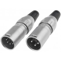 701-0500; Plug; XLR; male; PIN: 5; straight; for cable; soldering; 50V; 7.5A; DELTRON