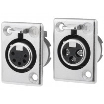 702-0400; Socket; XLR; female; PIN: 4; straight; soldering; silver plated; 50V; DELTRON