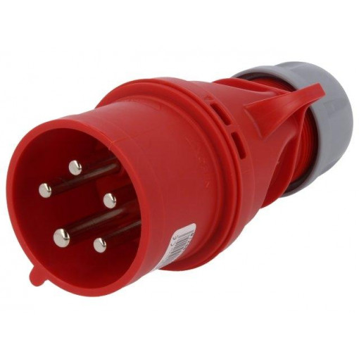 7025-6; Connector: AC supply 3-phase; plug; male; 32A; 400VAC; IEC 60309; PCE