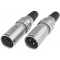 705-0500; Plug; XLR; male; PIN: 5; straight; for cable; soldering; gold-plated; DELTRON 705-0500; Plug; XLR; male; PIN: 5; straight; for cable; soldering; gold-plated; DELTRON