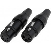 708-0300; Plug; XLR; female; PIN: 3; straight; for cable; soldering; 50V; 15A; DELTRON