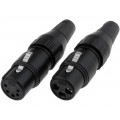 708-0400; Plug; XLR; female; PIN: 4; straight; for cable; soldering; 50V; 10A; DELTRON 708-0400; Plug; XLR; female; PIN: 4; straight; for cable; soldering; 50V; 10A; DELTRON