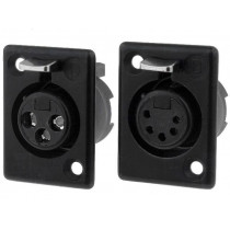 710-0400; Socket; XLR; female; PIN: 4; straight; soldering; silver plated; 50V; DELTRON